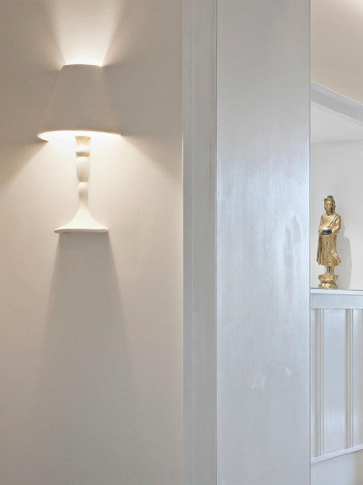 Plaster Wall Lamp | White Finish | Set of 2