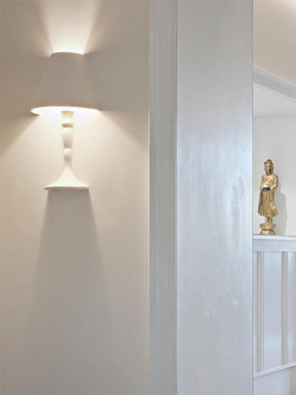 Plaster Wall Lamp | White Finish | Set of 2