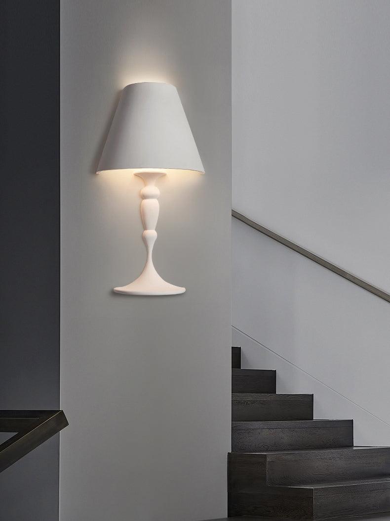 Plaster Wall Lamp | White Finish | Set of 2