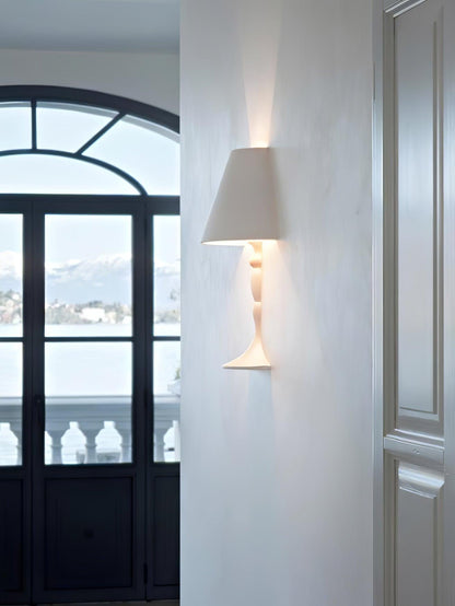 Plaster Wall Lamp | White Finish | Set of 2