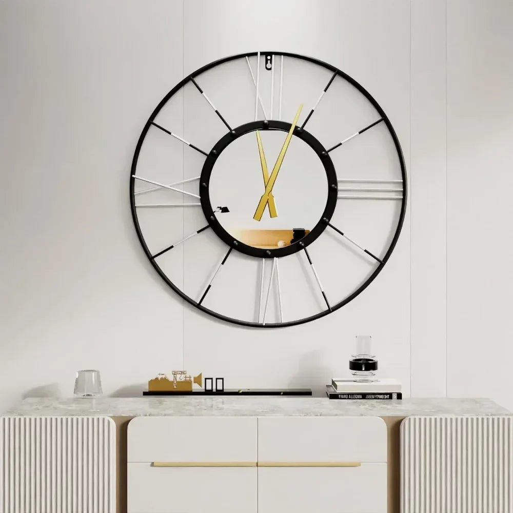 Horloge Murale | Cadre en Métal | 60 cm