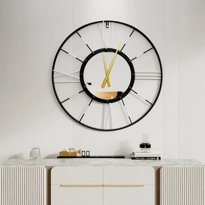 Horloge Murale | Cadre en Métal | 60 cm