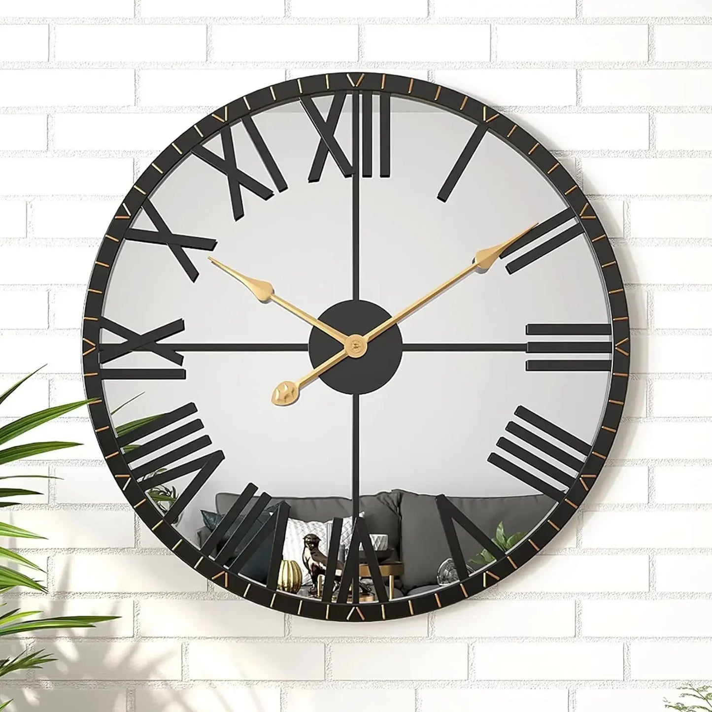 Horloge Murale | Cadre en Métal | 60 cm