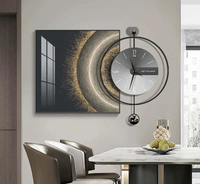 Horloge Murale Moderne | Métal et Verre | 30cm