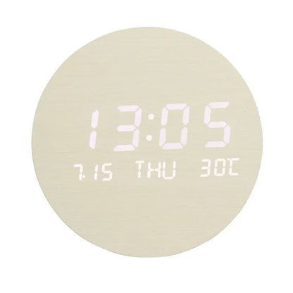 BoisTempo - Horloge de Bureau | Bois Massif | LED, Alarme