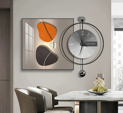 Horloge Murale Moderne | Métal et Verre | 30cm