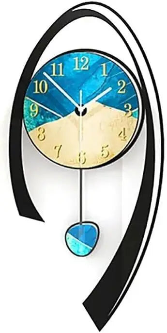 3D Decorative Wall Clock | Gold Metal | 42 cm