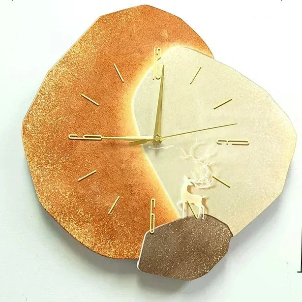 Horloge Murale | Bois Naturel | Silencieuse