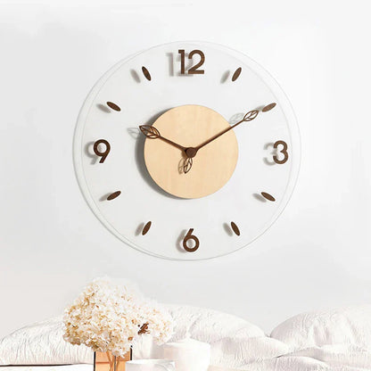 Horloge Murale | Bois de Noyer | 30 cm