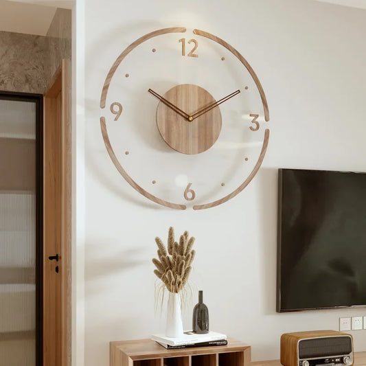 Nordic Wall Clock | Minimalist Wood | 40cm