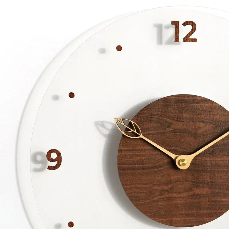 Horloge Murale | Bois de Noyer | 30 cm