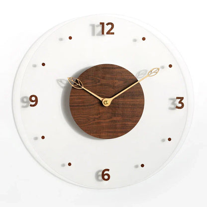 Horloge Murale | Bois de Noyer | 30 cm