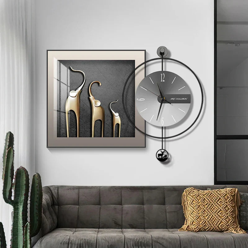 Horloge Murale Moderne | Métal et Verre | 30cm