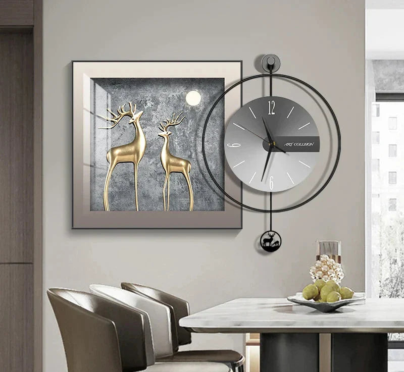 Horloge Murale Moderne | Métal et Verre | 30cm