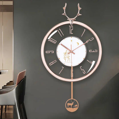Horloge Murale | Silencieuse | Design Cerf Nordique