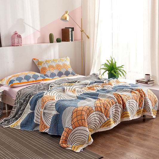 Cotton Quilt | Shell Print | Reversible Design | Full/Queen Size