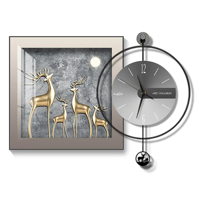 Horloge Murale Moderne | Métal et Verre | 30cm