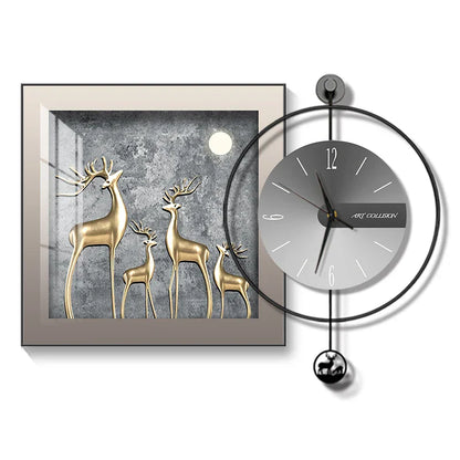 Horloge Murale Moderne | Métal et Verre | 30cm