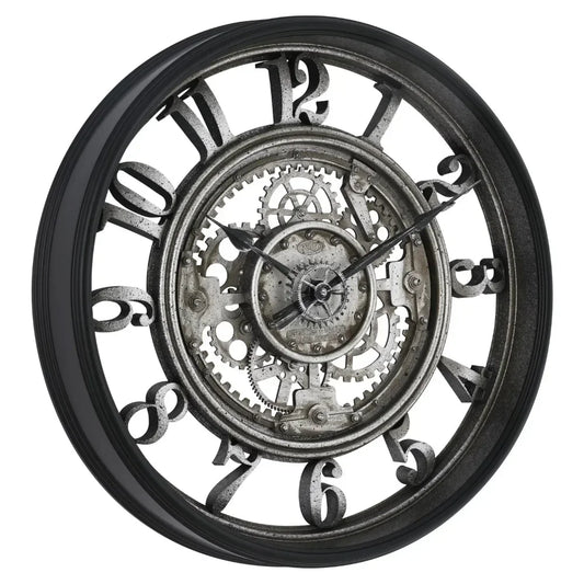 Horloge Murale Industrielle | Métal et Engrenages | 50cm