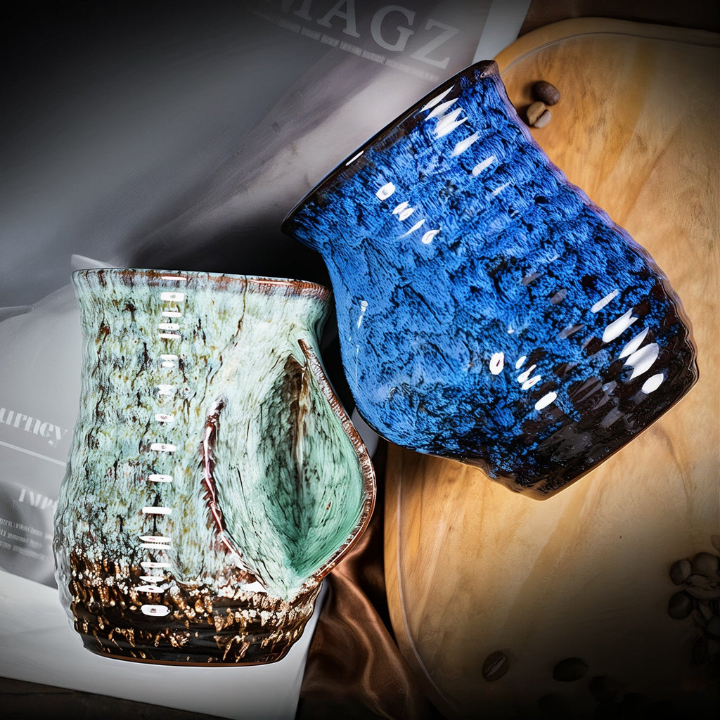 Ceramic Coffee Cups | Abstract Design | 6 Colors