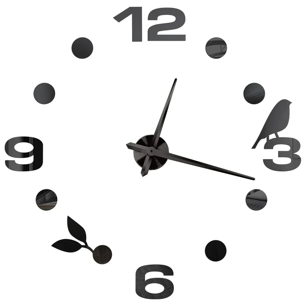 DecoHorloge – Grande Horloge Murale 3D | Acrylique Miroir | Jusqu'à 120cm