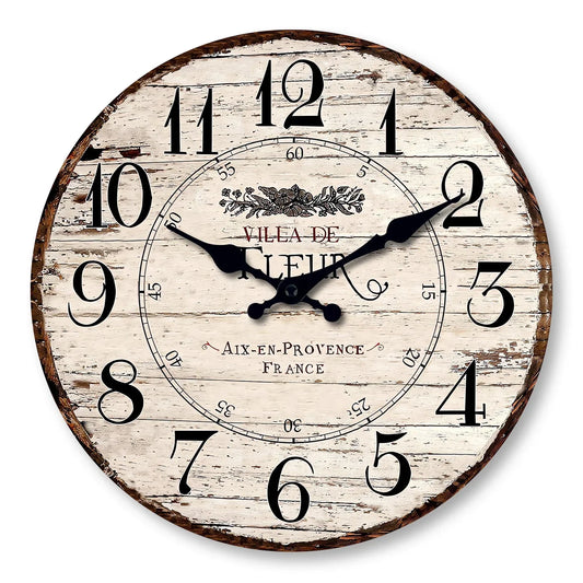 Horloge Murale | Bois Vintage | Silencieuse