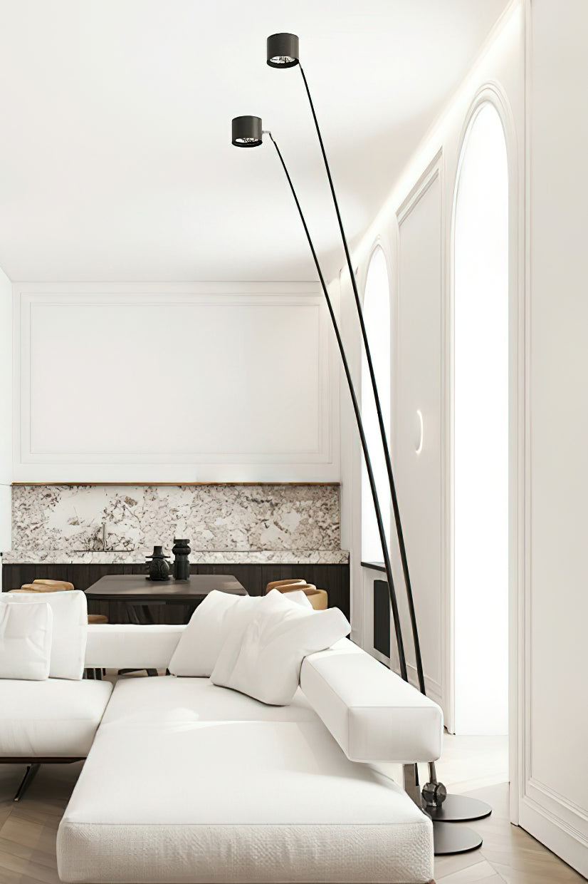 Sampei Floor Lamp | Carbon Fiber & Metal | Black, 200cm