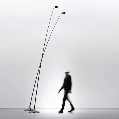 Sampei Floor Lamp | Carbon Fiber & Metal | Black, 200cm