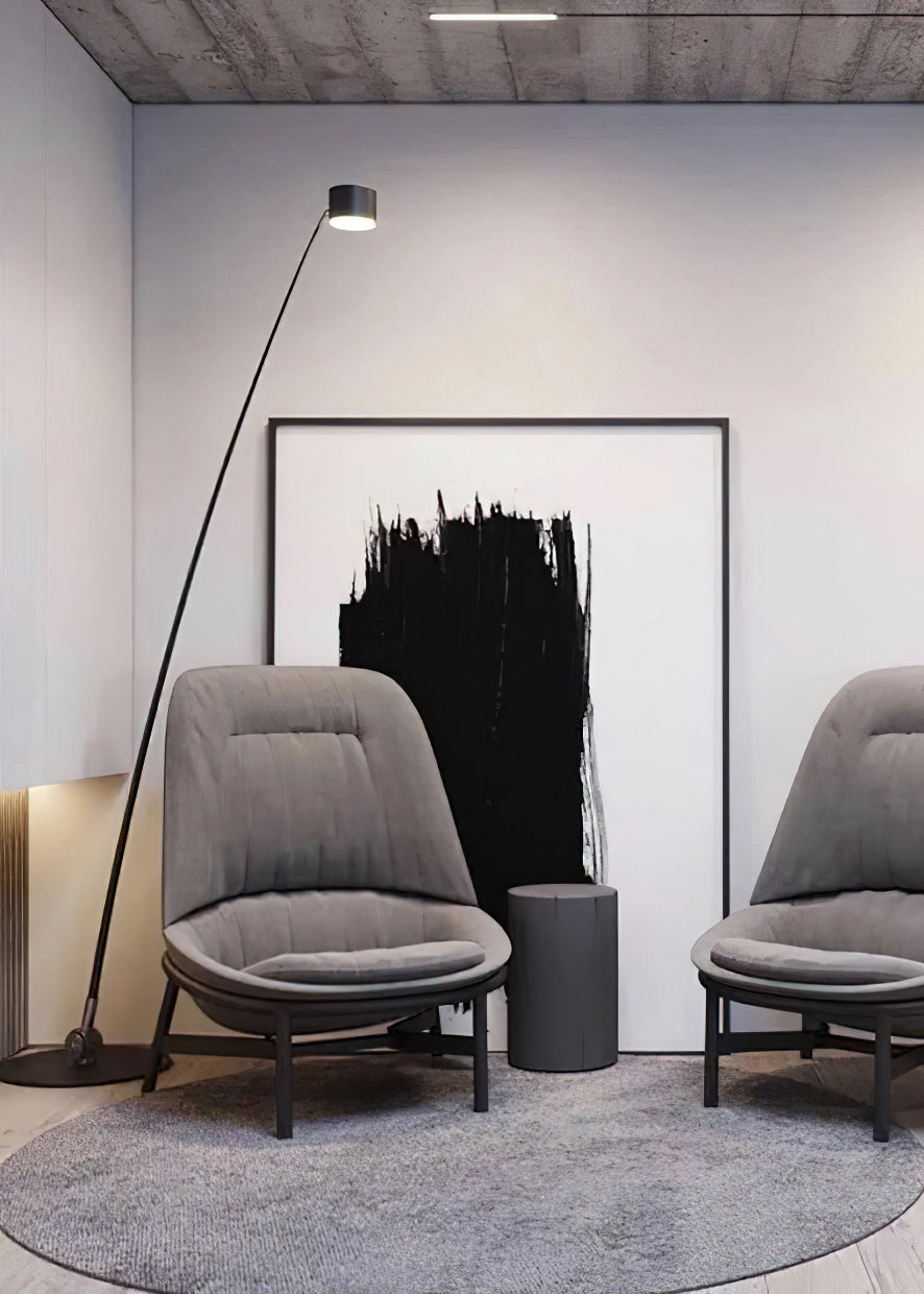 Sampei Floor Lamp | Carbon Fiber & Metal | Black, 200cm