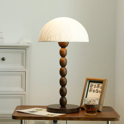 Satori Table Lamp | Wooden & Rice Paper | Walnut & White