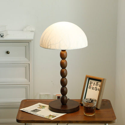 Satori Table Lamp | Wooden & Rice Paper | Walnut & White
