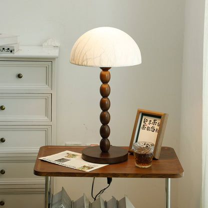 Satori Table Lamp | Wooden & Rice Paper | Walnut & White