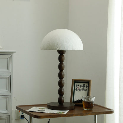 Satori Table Lamp | Wooden & Rice Paper | Walnut & White