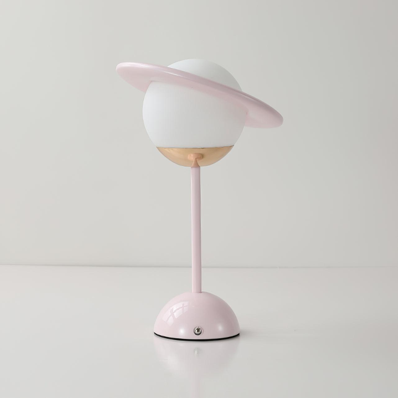 Saturn Planet Table Lamp | Metal & Glass | 20 cm Diameter, Multiple Colors