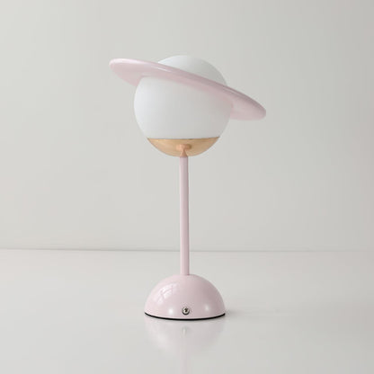 Saturn Planet Table Lamp | Metal & Glass | 20 cm Diameter, Multiple Colors