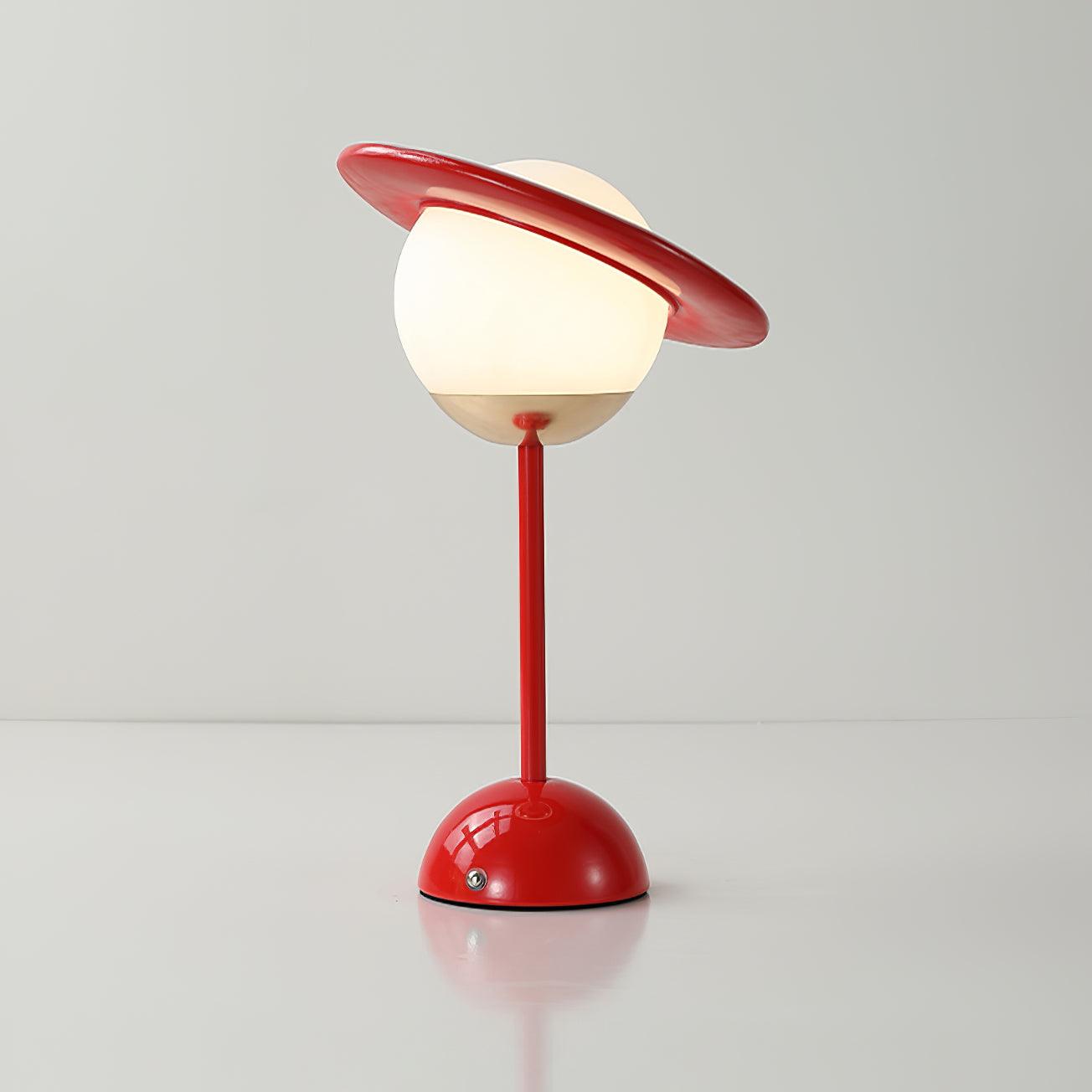 Saturn Planet Table Lamp | Metal & Glass | 20 cm Diameter, Multiple Colors