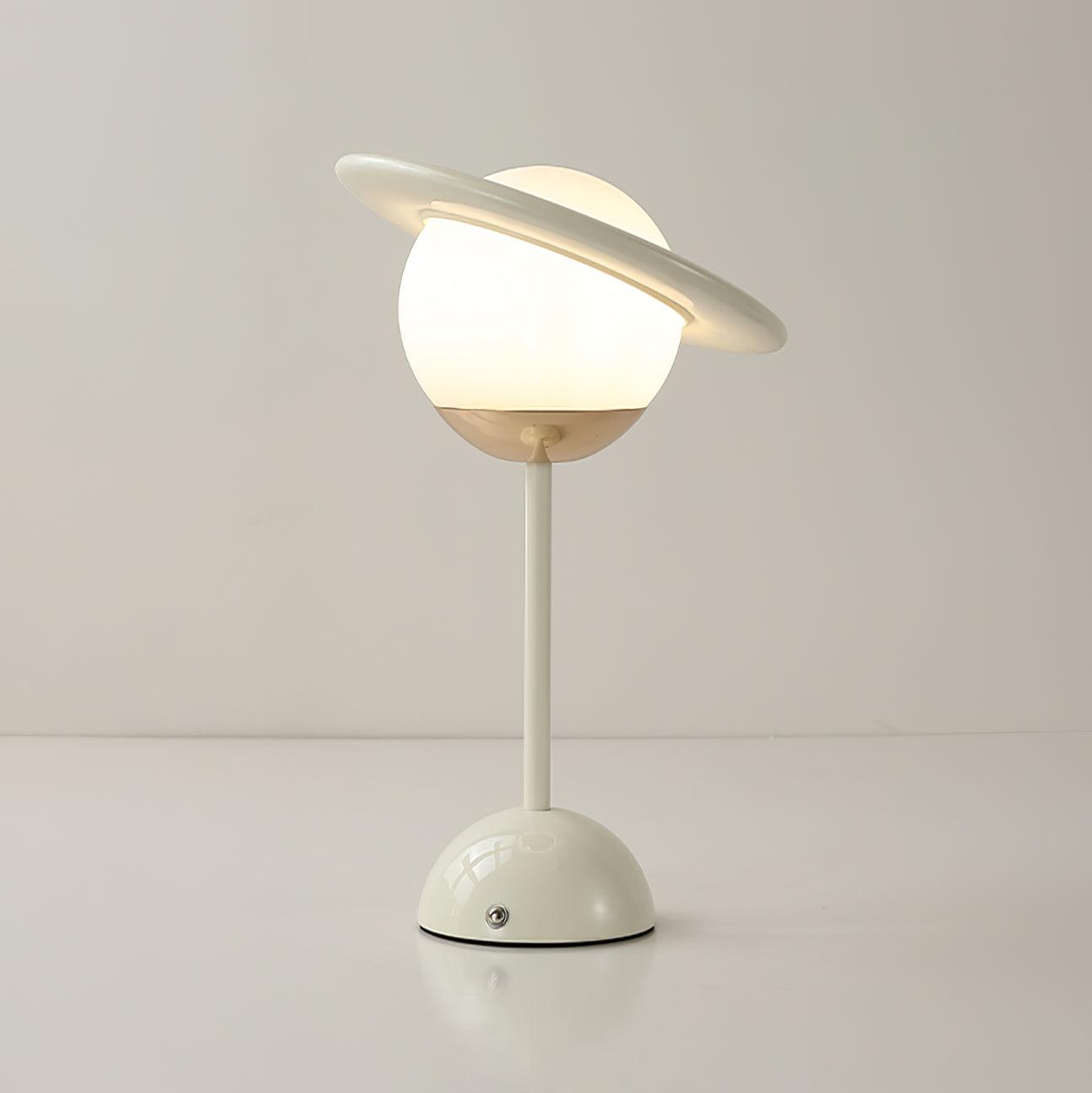 Saturn Planet Table Lamp | Metal & Glass | 20 cm Diameter, Multiple Colors
