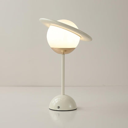 Saturn Planet Table Lamp | Metal & Glass | 20 cm Diameter, Multiple Colors