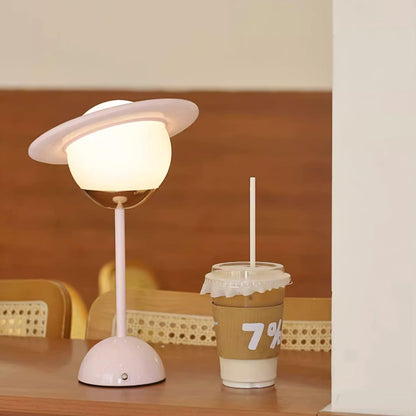 Saturn Planet Table Lamp | Metal & Glass | 20 cm Diameter, Multiple Colors
