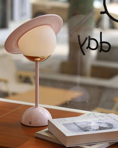 Saturn Planet Table Lamp | Metal & Glass | 20 cm Diameter, Multiple Colors
