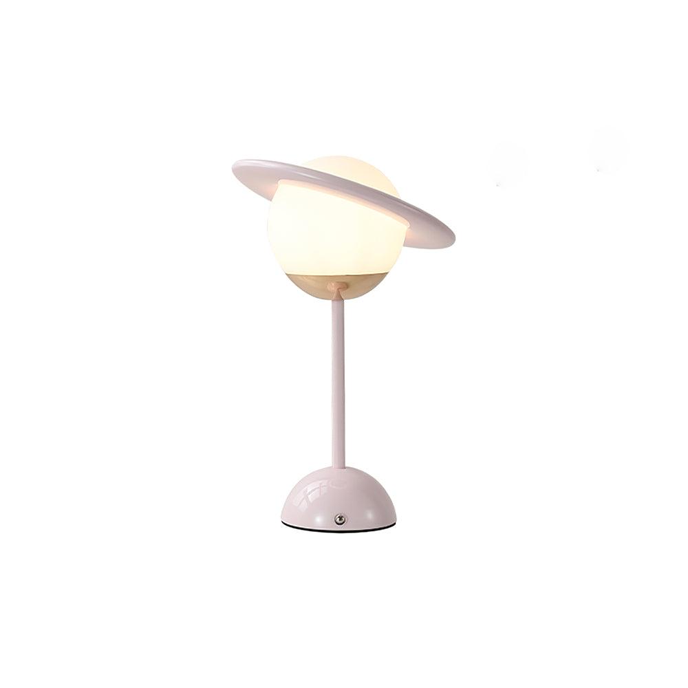 Saturn Planet Table Lamp | Metal & Glass | 20 cm Diameter, Multiple Colors