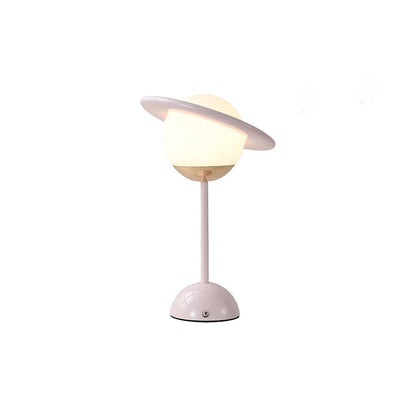 Saturn Planet Table Lamp | Metal & Glass | 20 cm Diameter, Multiple Colors