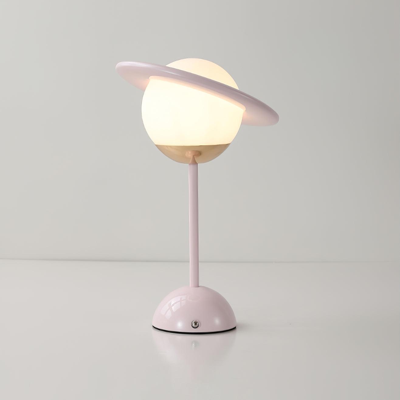 Saturn Planet Table Lamp | Metal & Glass | 20 cm Diameter, Multiple Colors