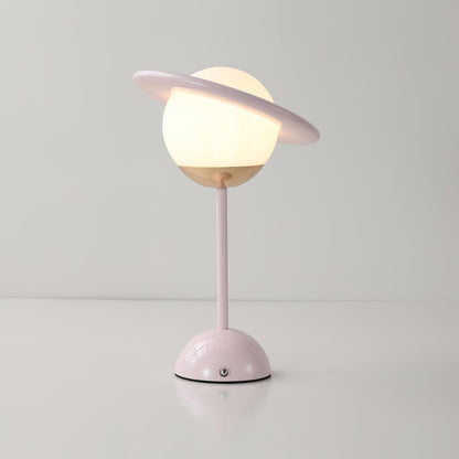 Saturn Planet Table Lamp | Metal & Glass | 20 cm Diameter, Multiple Colors