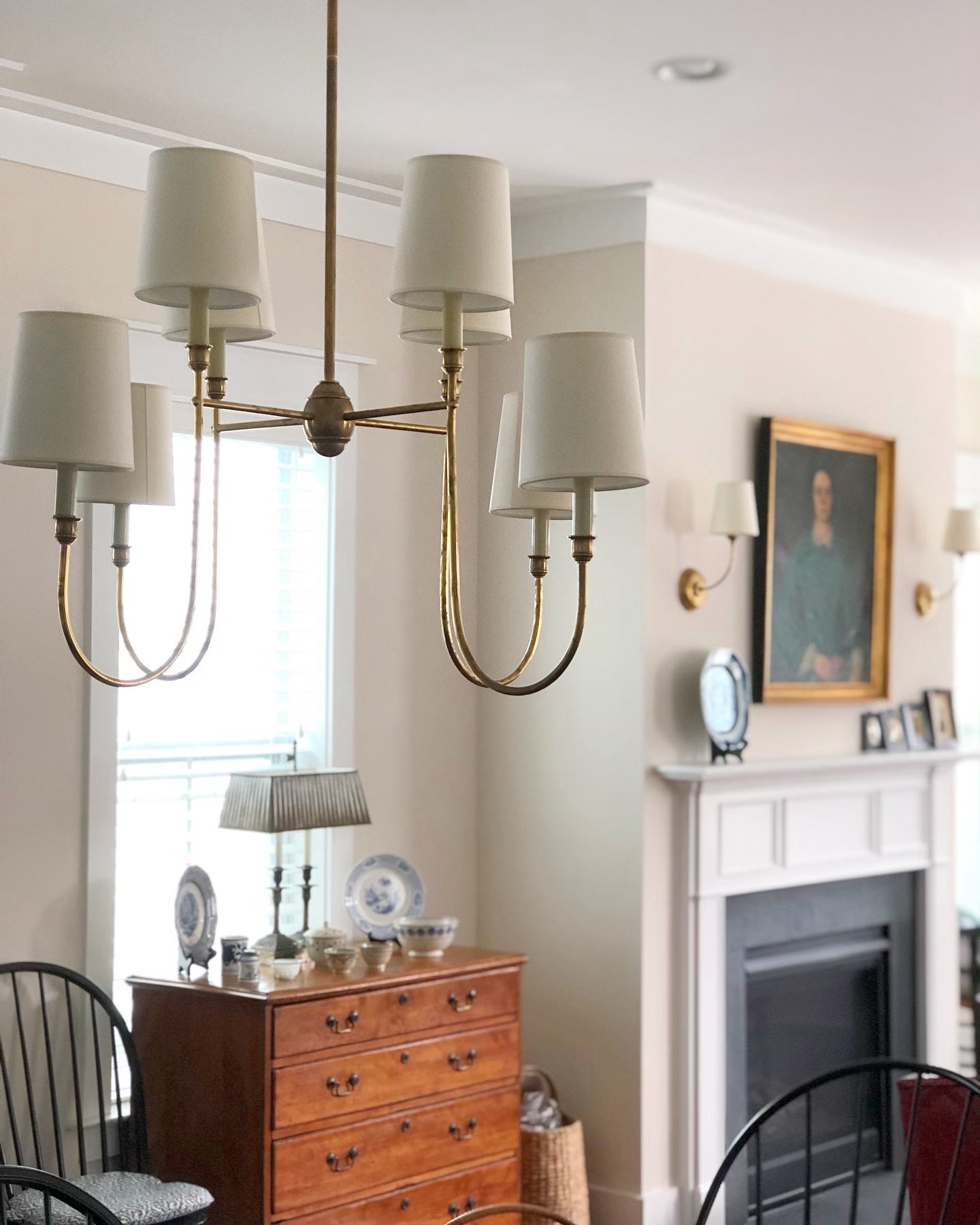 Vendome Chandelier | Brass & Fabric | 4-Lights or 8-Lights Options
