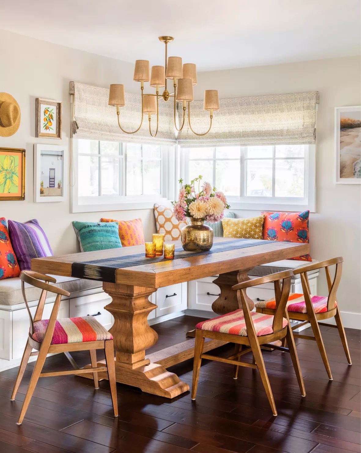 Vendome Chandelier | Brass & Fabric | 4-Lights or 8-Lights Options