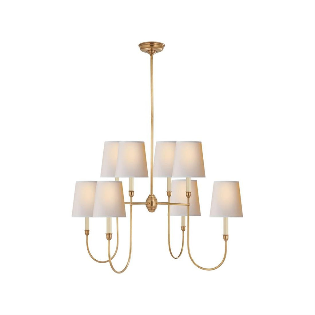 Vendome Chandelier | Brass & Fabric | 4-Lights or 8-Lights Options