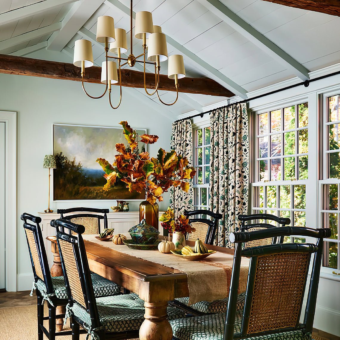 Vendome Chandelier | Brass & Fabric | 4-Lights or 8-Lights Options