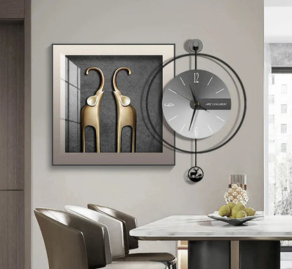 Horloge Murale Moderne | Métal et Verre | 30cm