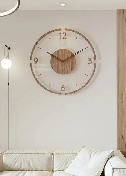 Nordic Wall Clock | Minimalist Wood | 40cm